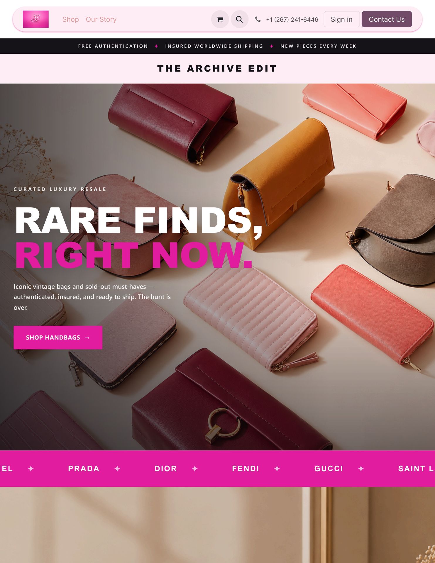 The Archive Edit — luxury resale website
