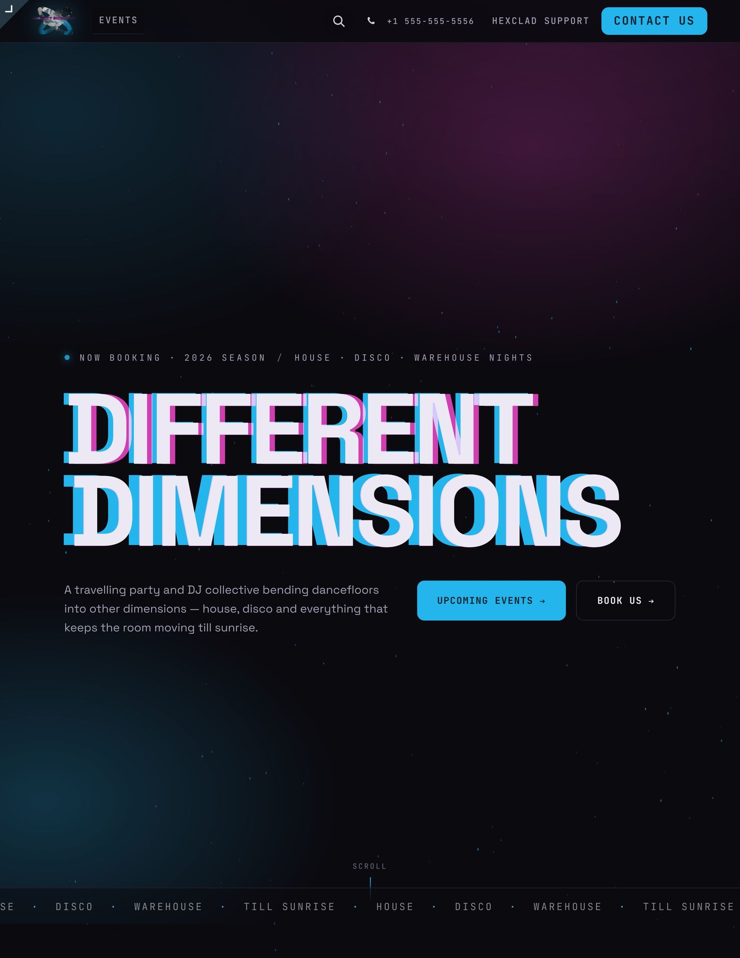 Different Dimensions — DJ collective website